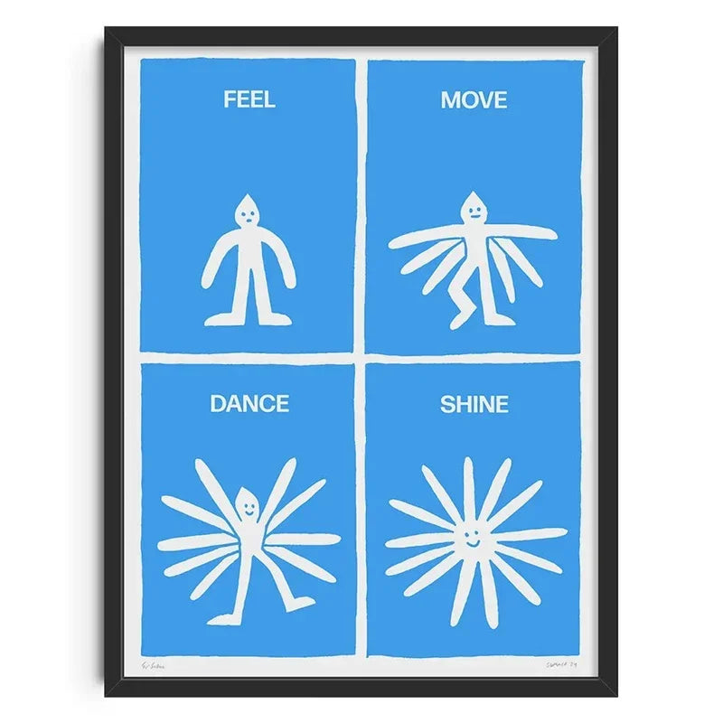 Retro Abstract Nourishing Soul Classic Wall Art, Canvas Print Poster, Suitable for Home, Living Room, Room Decoration Painting