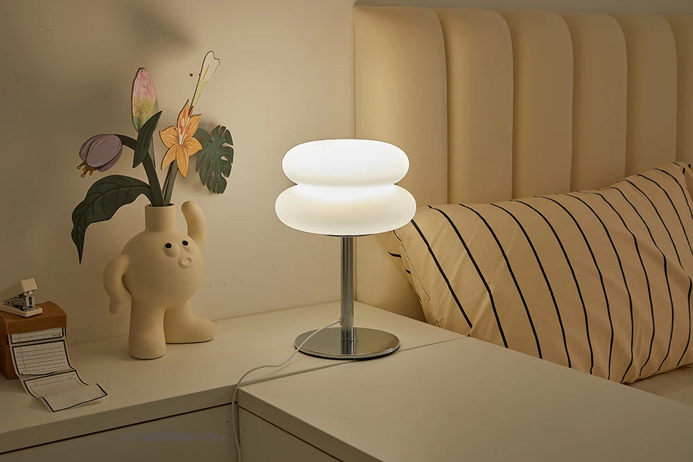 Bedroom bedside lamp creamy  atmosphere light