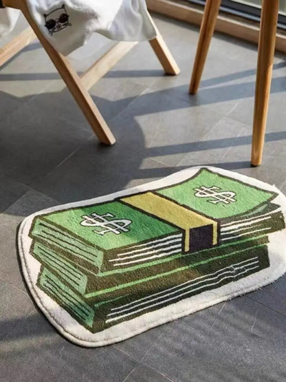 VIKAMA Coin Soft Plush Carpet Bedroom Bedside Blanket Indoor Area Foot Mat Bathroom Absorbent Non-Slip Mat Home Decor