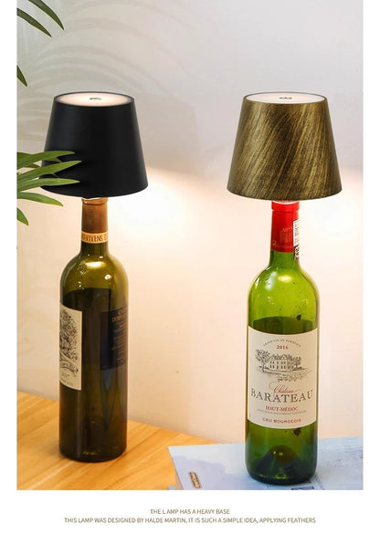Rechargeable LED Bottle Cap Lamp – Elegant Ambient Light for Home & Kitchen