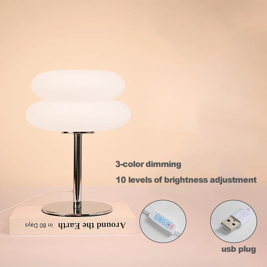 Bedroom bedside lamp creamy style table atmosphere light