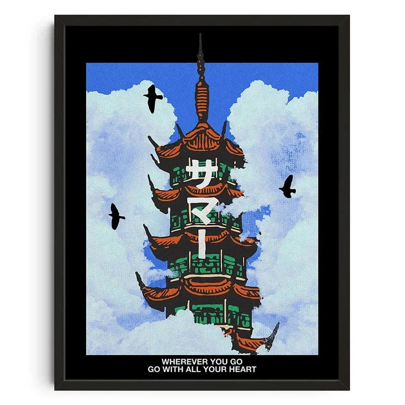 Retro Abstract Nourishing Soul Classic Wall Art,  Canvas Print Poster, Suitable for Home, Living Room, Room Decoration Painting