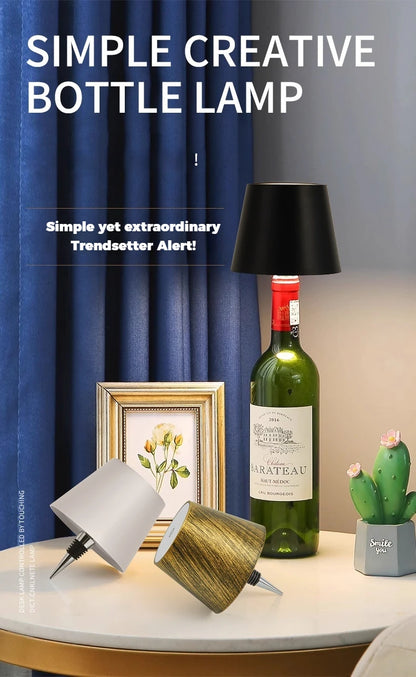Rechargeable LED Bottle Cap Lamp – Elegant Ambient Light for Home & Kitchen