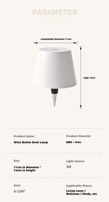 Rechargeable LED Bottle Cap Lamp – Elegant Ambient Light for Home & Kitchen