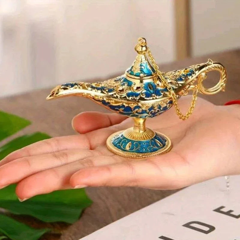 Aladdin Lamp Desktop Ornament – Living Room, Study & Bedroom Decoration, Holiday Gift, 1PC