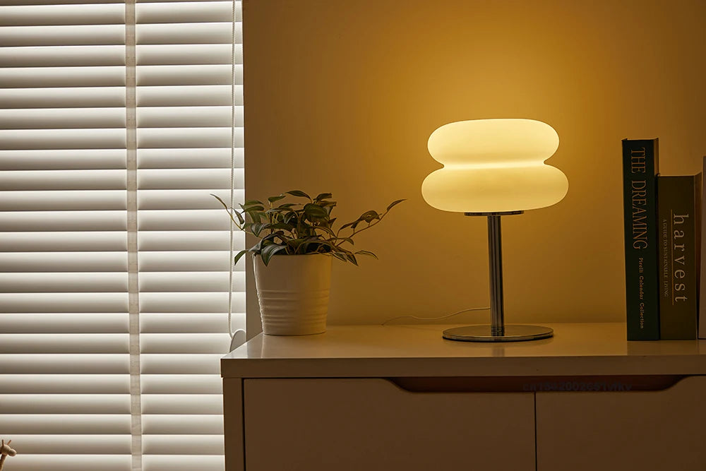 Bedroom bedside lamp creamy  atmosphere light